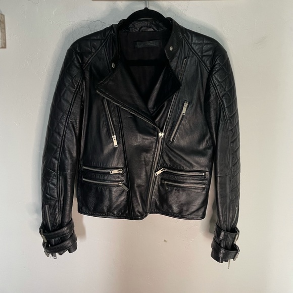 Zara Jackets & Coats Zara Leather Moto Jacket Poshmark